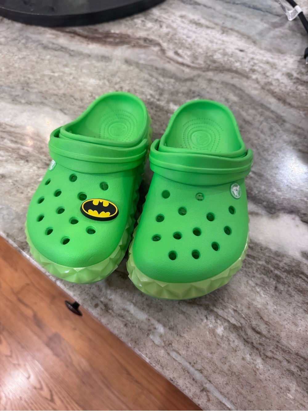 Kids Green Glow in the dark crocs